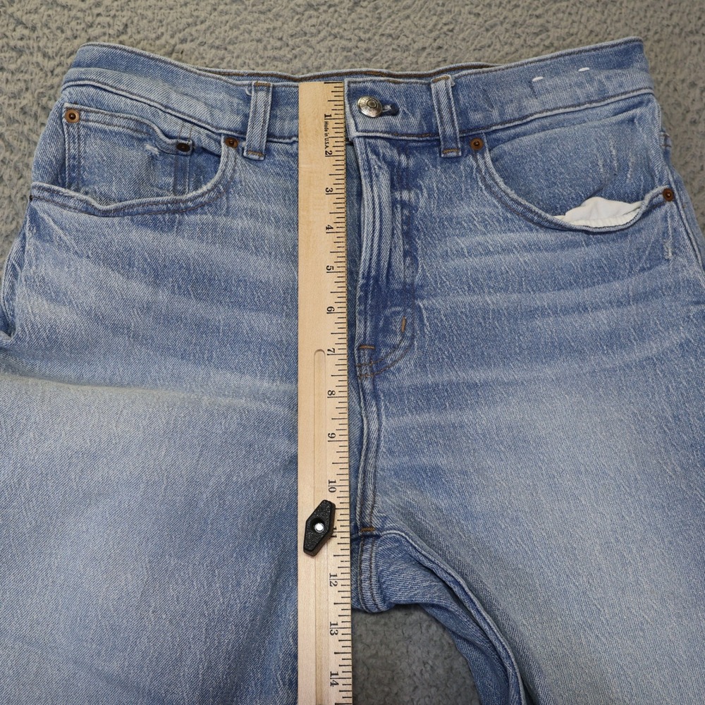 Madewell The Perfect Vintage Wide-Leg Crop Jean Light Wash Raw Hem 28 - Picture 6 of 11
